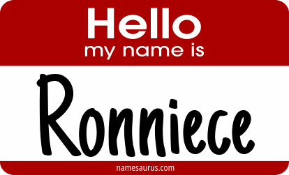 Hello my name is Ronniece png download