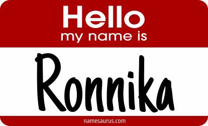 Hello my name is Ronnika png download
