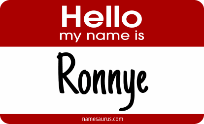 Hello my name is Ronnye png download