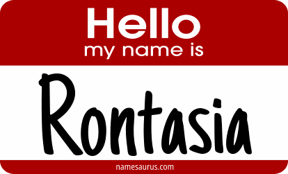 Hello my name is Rontasia png download