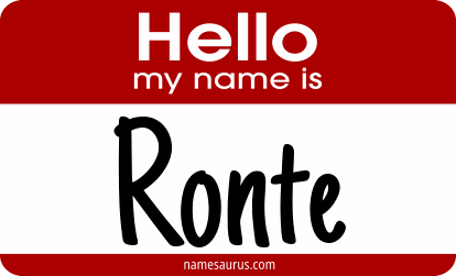 Hello my name is Ronte png download
