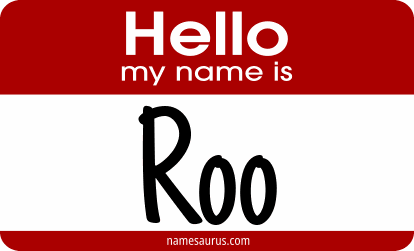 Hello my name is Roo png download