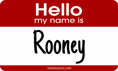 Hello my name is Rooney png download