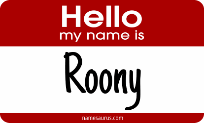 Hello my name is Roony png download