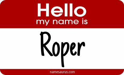 Hello my name is Roper png download
