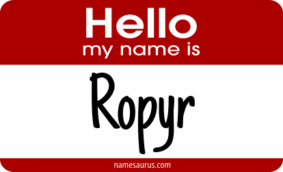 Hello my name is Ropyr png download
