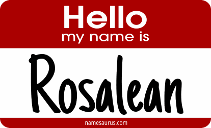 Hello my name is Rosalean png download