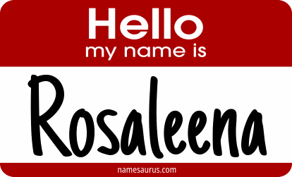 Hello my name is Rosaleena png download