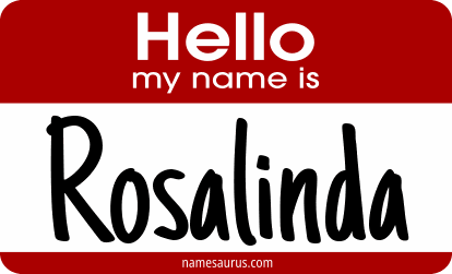 Hello my name is Rosalinda png download