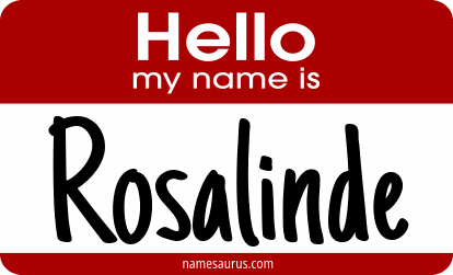 Hello my name is Rosalinde png download