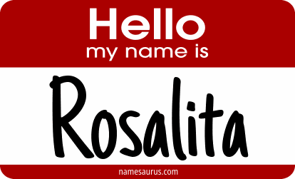 Hello my name is Rosalita png download