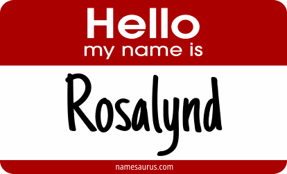 Hello my name is Rosalynd png download