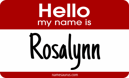 Hello my name is Rosalynn png download