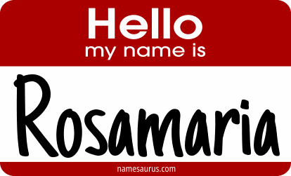 Hello my name is Rosamaria png download