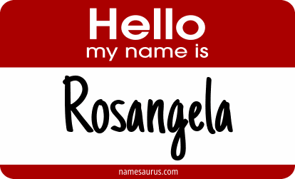 Hello my name is Rosangela png download
