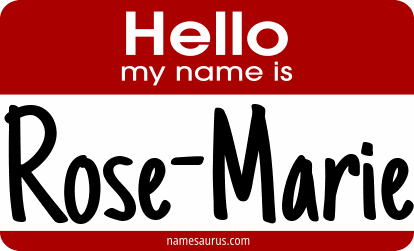 Hello my name is Rose-Marie png download