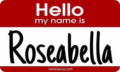 Hello my name is Roseabella png download