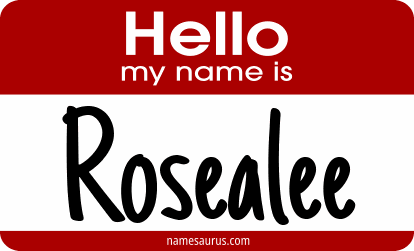 Hello my name is Rosealee png download