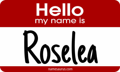 Hello my name is Roselea png download