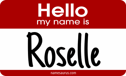 Hello my name is Roselle png download