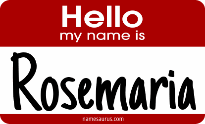 Hello my name is Rosemaria png download