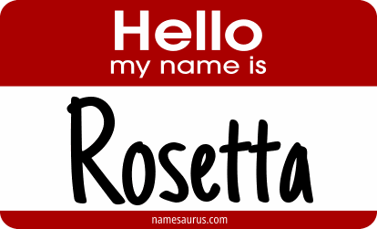 Hello my name is Rosetta png download