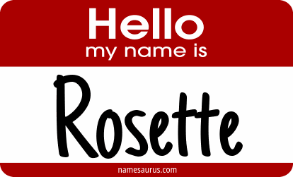 Hello my name is Rosette png download