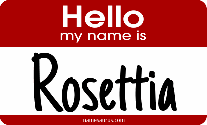 Hello my name is Rosettia png download