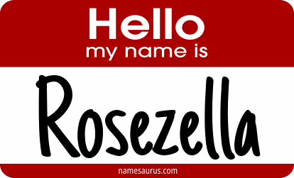 Hello my name is Rosezella png download