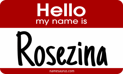 Hello my name is Rosezina png download