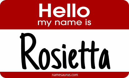 Hello my name is Rosietta png download