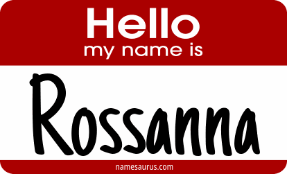 Hello my name is Rossanna png download