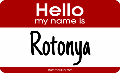 Hello my name is Rotonya png download