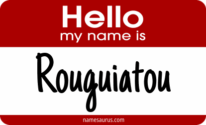 Hello my name is Rouguiatou png download