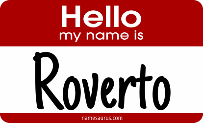 Hello my name is Roverto png download