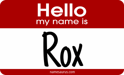 Hello my name is Rox png download