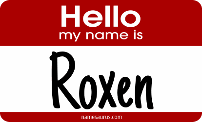Hello my name is Roxen png download