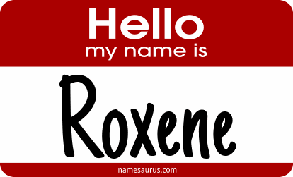 Hello my name is Roxene png download