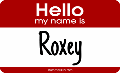 Hello my name is Roxey png download