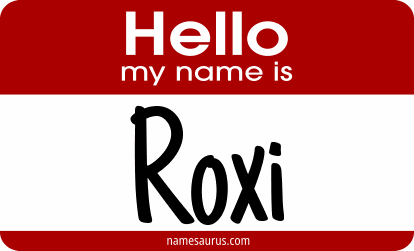 Hello my name is Roxi png download
