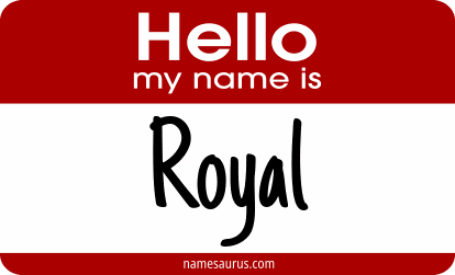 Hello my name is Royal png download