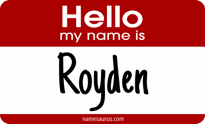 Hello my name is Royden png download