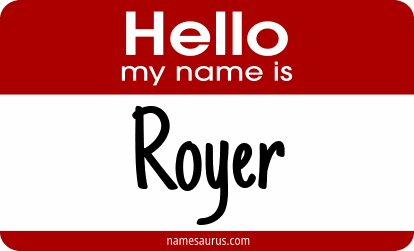 Hello my name is Royer png download