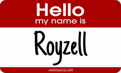 Hello my name is Royzell png download