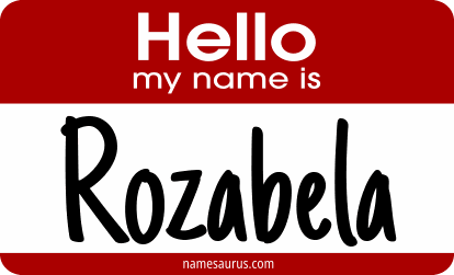 Hello my name is Rozabela png download