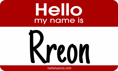 Hello my name is Rreon png download