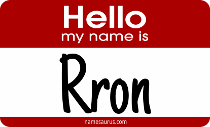 Hello my name is Rron png download