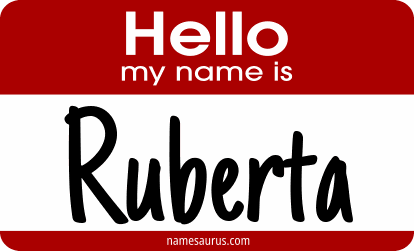 Hello my name is Ruberta png download