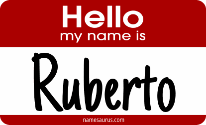 Hello my name is Ruberto png download