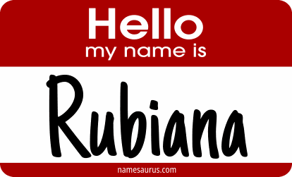 Hello my name is Rubiana png download
